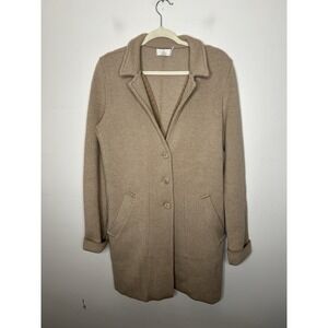 ADESI Cashmere Italy Brown Button Down Coat Sweater 100% Cashmere Jacket Size 46